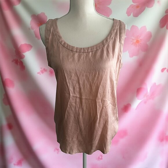 ANTONIO MELANI Pink Scoopneck Tank Top Size Medium - Picture 1 of 5